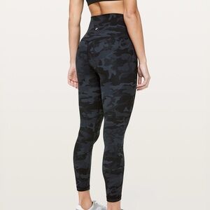 Lulu High Rise Align Black Camouflage Leggings